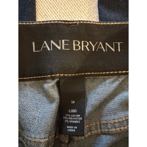 Lane Bryant High Rise Straight Tighter Tummy Technology Jeans Dark Wash 14 Long - Picture 5 of 6